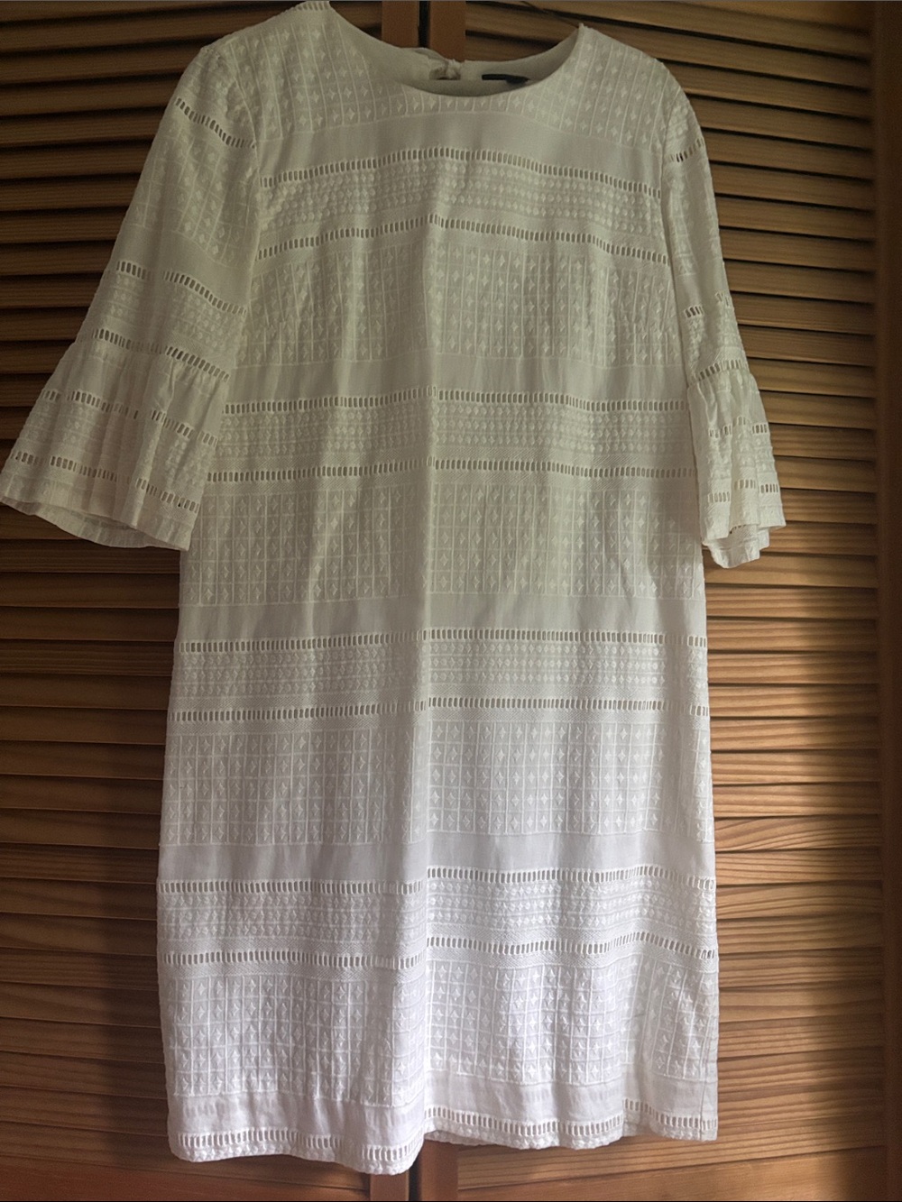 J. Crew White Eyelet Shift Dress